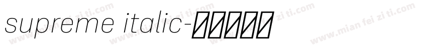 supreme italic字体转换